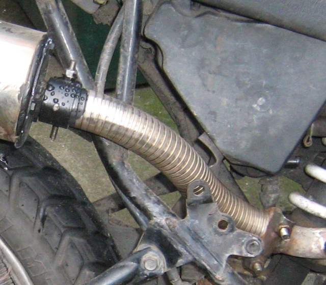 flexible stainless exhaust tube on my clr 125